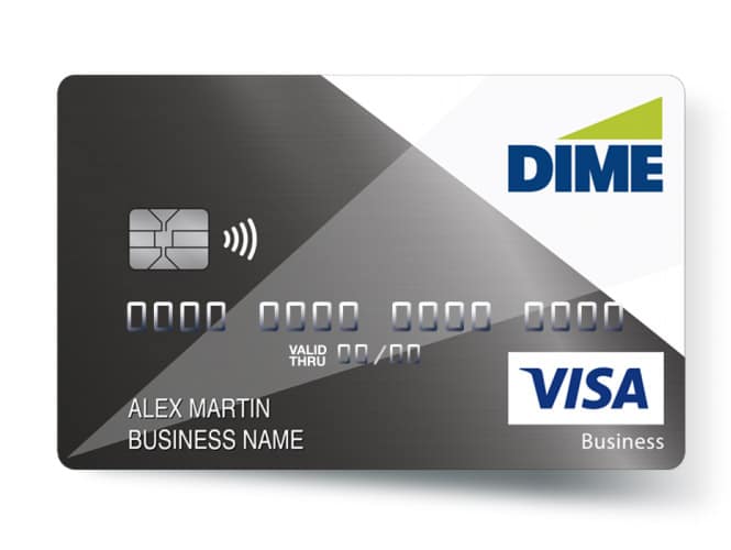 Dime business credit card. 